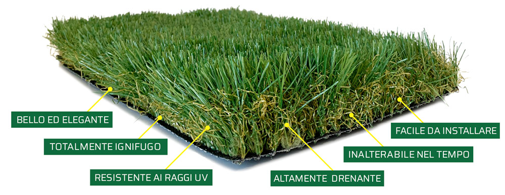 caratteristiche erba sintetica ilpratofintovero